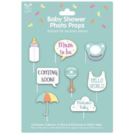 Picture of BABY SHOWER PHOTO PROPS - 8 PK